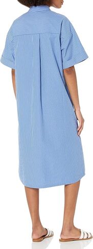 The Drop Women's Marla Drop-Shoulder Short-Sleeve Midi Shirt Dress in Saudi Arabia