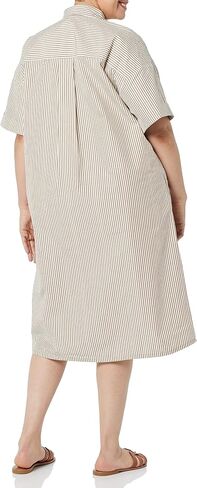 The Drop Women's Marla Drop-Shoulder Short-Sleeve Midi Shirt Dress in Saudi Arabia