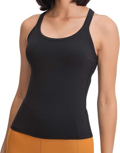 Lemedy Women Racerback Tank Tops Built in Bra Workout Activewear Camisole in Saudi Arabia