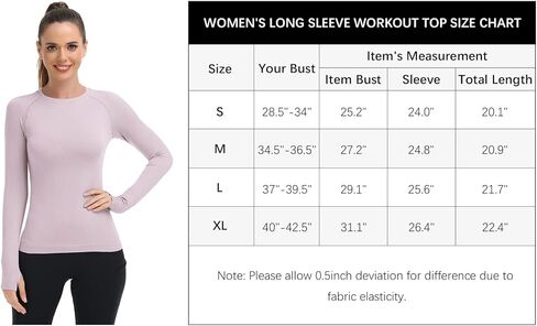 Jusfitsu Seamless Workout Shirts for Women Long Sleeve Slim Fit Yoga Running Tops Womens Stretchy Athletic Shirt in Kuwait