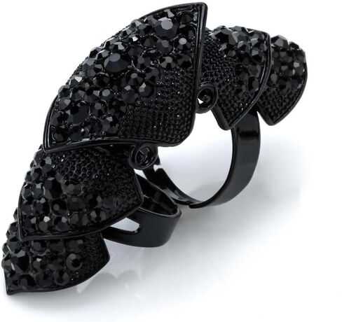 Full Finger Jointed Long Adjustable Ring for Women Fit Finger Size 7 to 10 - Knuckle Armor Ring - 2.5 inch - Halloween Party Costume Accessories Jewelry Gifts in Saudi Arabia