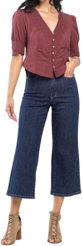 Judy Blue High Waist Tummy Control Tailored Crop Wide in Saudi Arabia