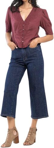 Judy Blue High Waist Tummy Control Tailored Crop Wide in Saudi Arabia