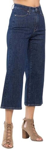 Judy Blue High Waist Tummy Control Tailored Crop Wide in Saudi Arabia