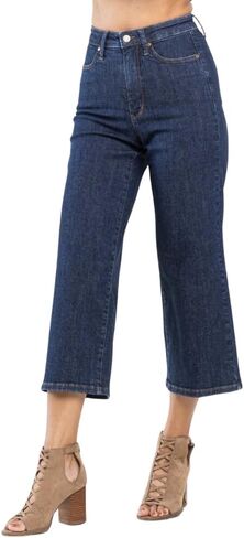 Judy Blue High Waist Tummy Control Tailored Crop Wide in Saudi Arabia