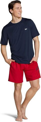 Speedo Men's Rash Guard Swim Shirt Regular Fit - in Saudi Arabia