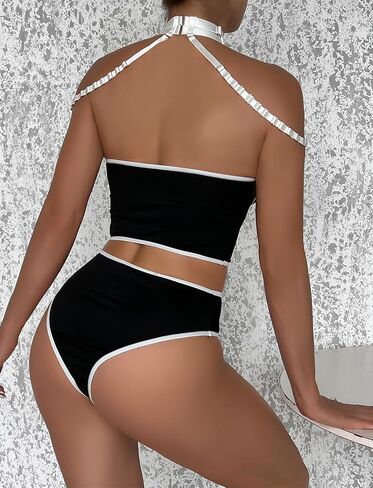 Sexy Womens Lingerie Sets 2 Pieces Corset Boudoir Concert Outfits For Women Bra And Panty Set With Choker in Saudi Arabia