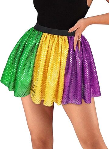 تنورة Kakaco Mardi Gras ترتر كرنفال للجري توتو مهرجان تنورة صغيرة للنساء والفتيات in Kuwait