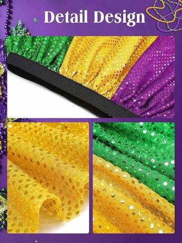 تنورة Kakaco Mardi Gras ترتر كرنفال للجري توتو مهرجان تنورة صغيرة للنساء والفتيات in Kuwait