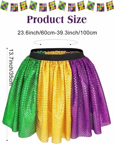 تنورة Kakaco Mardi Gras ترتر كرنفال للجري توتو مهرجان تنورة صغيرة للنساء والفتيات in Kuwait