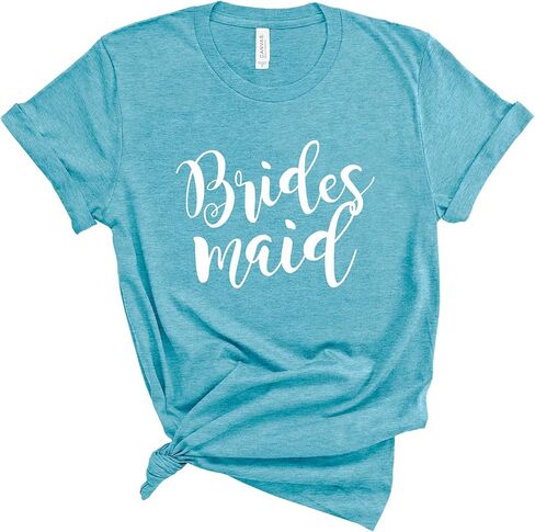 Blue Sand Textiles Bridesmaid Shirt. Shirt for Wedding Party. Unisex T-Shirts for Bridesmaids. Bachelorette Party Shirts. in Saudi Arabia