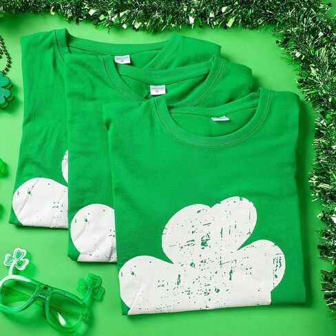 Twistover 6 قطعة عيد القديس باتريك تي شيرت شامروك الأيرلندية أيرلندا تي شيرت الأخضر المتعثرة الرجال المرأة القطن البرسيم المحملة in Kuwait