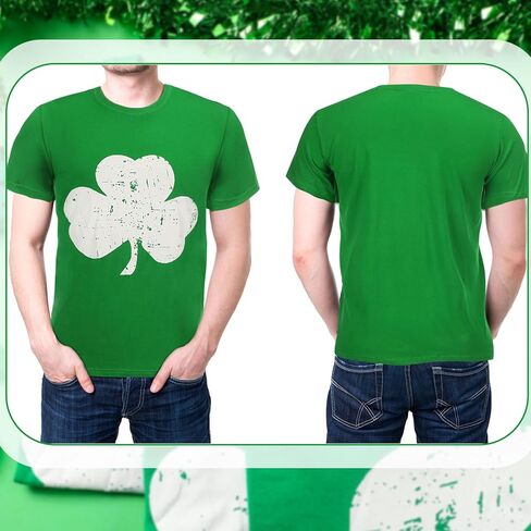 Twistover 6 قطعة عيد القديس باتريك تي شيرت شامروك الأيرلندية أيرلندا تي شيرت الأخضر المتعثرة الرجال المرأة القطن البرسيم المحملة in Kuwait