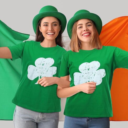Twistover 6 قطعة عيد القديس باتريك تي شيرت شامروك الأيرلندية أيرلندا تي شيرت الأخضر المتعثرة الرجال المرأة القطن البرسيم المحملة in Kuwait