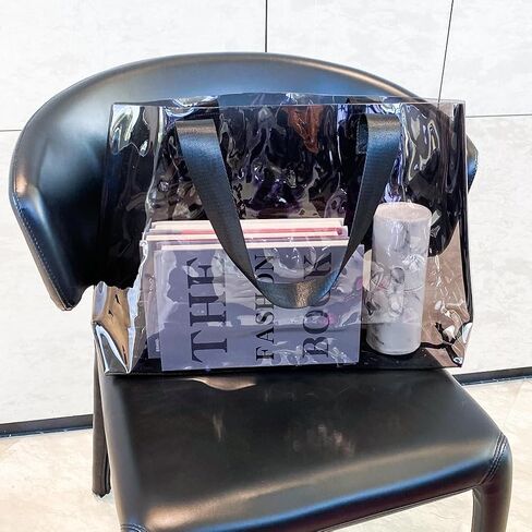 Large Clear Tote Bag-Versatile,Waterproof,Stain Resistant,Transparent Shoulder Tote Bag,Work Shoulder Tote Bag in Saudi Arabia
