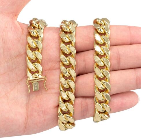 Nuragold 14k Yellow Gold 12.5mm Thick Miami Cuban Link Chain Bracelet, Mens Wide Jewelry Box Clasp 7.5" 8" 8.5" 9" in Saudi Arabia