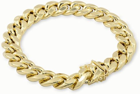 Nuragold 14k Yellow Gold 12.5mm Thick Miami Cuban Link Chain Bracelet, Mens Wide Jewelry Box Clasp 7.5" 8" 8.5" 9" in Saudi Arabia