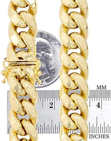 Nuragold 14k Yellow Gold 12.5mm Thick Miami Cuban Link Chain Bracelet, Mens Wide Jewelry Box Clasp 7.5" 8" 8.5" 9" in Saudi Arabia