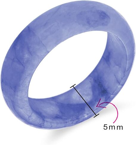 Bling Jewelry Simple Gemstone Eternity Stackable Dyed Colors Blue Pink golden Green Jade Band Ring For Women For Teen August Birthstone in Saudi Arabia
