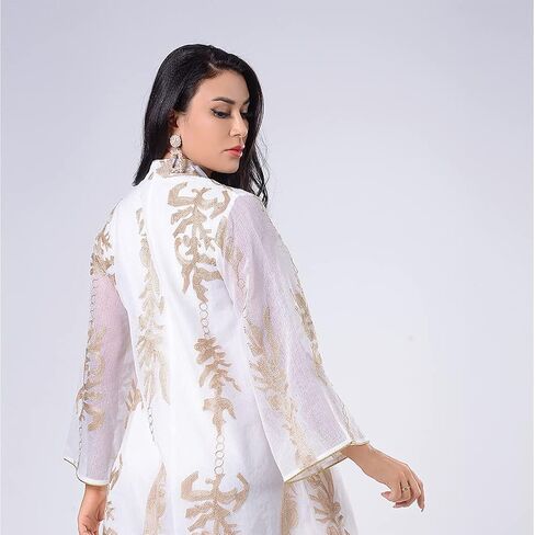 IMEKIS Women Muslim Abayas Applique Embroidery Long Sleeve Formal Dress Full Cover Islamic Dubai Robe Kaftan Prayer Clothes in Saudi Arabia