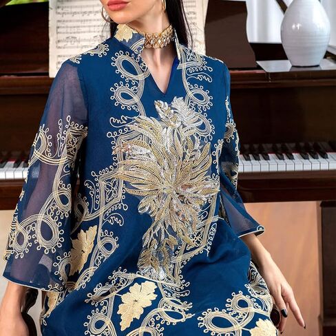 IMEKIS Women Muslim Abayas Applique Embroidery Long Sleeve Formal Dress Full Cover Islamic Dubai Robe Kaftan Prayer Clothes in Saudi Arabia