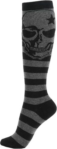 Women's Knee High Socks Skull Dot Heart Fashion Novelty Stocking Gift Funny For Teen Girl Cotton in Saudi Arabia