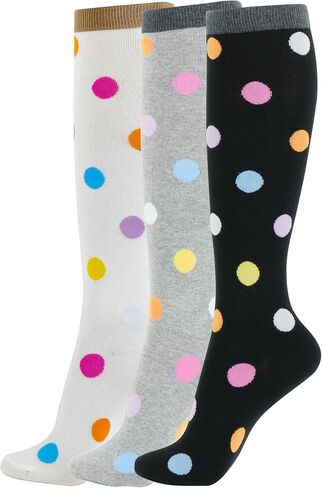 Women's Knee High Socks Skull Dot Heart Fashion Novelty Stocking Gift Funny For Teen Girl Cotton in Saudi Arabia