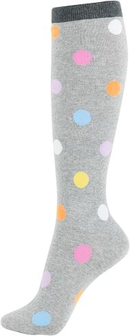 Women's Knee High Socks Skull Dot Heart Fashion Novelty Stocking Gift Funny For Teen Girl Cotton in Saudi Arabia