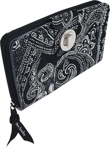 محفظة Vera Bradley النسائية القطنية المزودة بقفل دوار مع حماية RFID (عرض الكلاب، مقاس واحد) in Kuwait