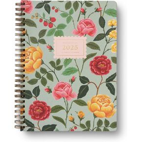 RIFLE PAPER CO. 2024 12-Month Top Spiral Planner | Monthly and Weekly Dated Planner, Sturdy Double Spiral Top, Space for Monthly Notes and Weekly To Do List (10.5" L × 8.5" W), Blossom