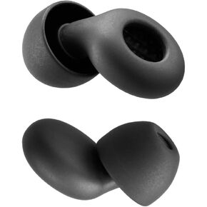 Silence Ear Plugs for Noise Reduction, Ultra Soft for Sleeping, Noise Sensitivity, Passive Noise Cancelling 26dB, NRR 16dB, Most Comfortable Earplugs, 8 Ear Tips - Eclipse Black