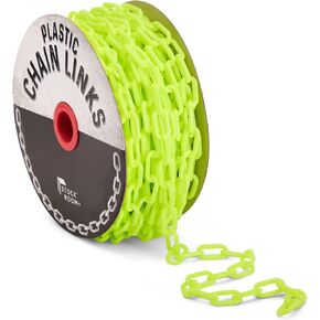 Stockroom Plus 100 Foot Neon Yellow Plastic Chain Safety Barrier for Crowd Control, Queue Line, Concerts, Parking (1.5-Inch Links) in Kuwait