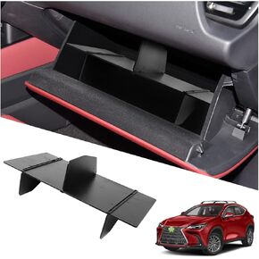Ruiya Glove Box Organizer for 2022-2025 Lexus NX350 Accessories,ABS Material Console Organizer Compartment Compatible with 2022 2023 2024 2025 Lexus NX350/NX250/NX350h/NX400h+/NX450h+
