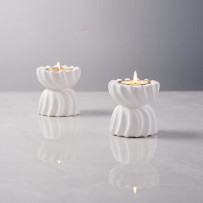 Dancing Lady Tealight Holder - Elegant Candle Holder for Women, Multi Color Home Decoration, empowering Feminism Candle Cement Height 3 inches