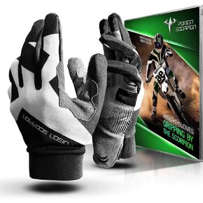 POISON SCORPION Motorcycle Gloves for Kids Child Dirt Bike Sports Outdoor Full Finger Black XS fit Motocross MX BMX MTB ATV Mountain Bicycle Cycling Biking Riding - Touchscreen Non slip Breathable