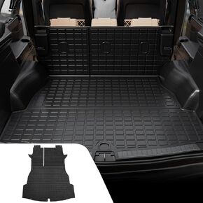 Cargo Mat Compatible with 2019-2024 Toyota Rav4 Trunk Mat Cargo Liner TPE All Weather Back Seat Cover Protector 2023 Toyota Rav4 Accessories (Backrest Mats+Trunk Mat)
