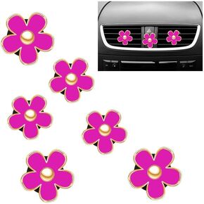 Daisy Flower Air Vent Clip Air Freshener Car Accessories Cute Car Decorations for Women Girls(Black,Black,Black)