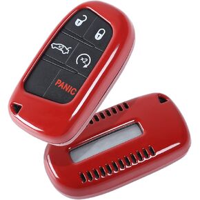 JWWY for Dodge Key Fob Cover Case for 2015-2024+ Dodge Charger Challenger Dart 200 300 Journey Durango Grand Caravan RAM, Remote Accessories Protector