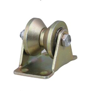 CNBTR Steel Groove Rigid Caster Wheel 1.2" Dia 45# for Industrial Machines Carts, Swing Sliding Gate, Load 200KG Long-Lasting Convenient V-Shaped Bracket Roller