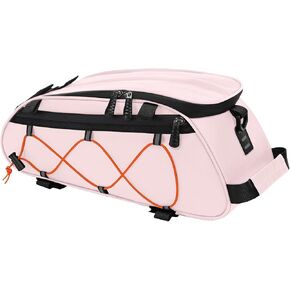 MOSISO Bike Rack Bag with 2 Removable Bike Panniers, Waterproof Bike Trunk Cooler Storage Bag Insulated Bicycle Rear Seat Bag, Bicycle Storage Saddle Shoulder Bag Cycling Luggage Bag, Black