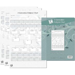 Blank Genealogy Forms - Family History Starter Kit by UniKeep - Includes 7 Different Types of Forms and 40 Sheets Total
