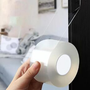 Transparent Air Conditioner Window Seal Weather Sealing Tape 2 Inch x 33 FT Weather Stripping Residue-Free Clear Window Insulation Tape for Shower Glass Gaps and Doors Windproof Tape