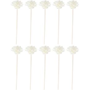 HOMSFOU 10pcs Dried Flower Diffuser Sticks Essential Oil Sticks Wood Flower Diffusers Replacement Rattan Decorative Aroma Flower Sticks
