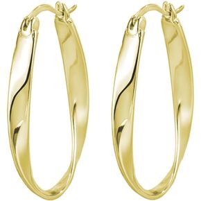 925 Sterling Silver Post Hoop Earrings For Women Mobius Strip Earring Fine Jewelry…