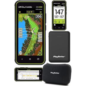 SkyCaddie PRO 5X Handheld Golf GPS - Power Bundle with PlayBetter Portable Charger & Protective Hard Case - TruePoint Precision Positioning Technology - 5.5" Display, 35,000 Maps, Dynamic HoleVue