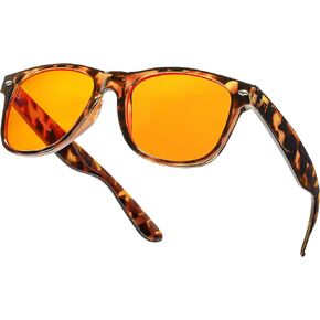 99% Blue Light Blocking Glasses Women Men, Relieve Eye Strain, Sleeping Glasses, Amber Glasses for Gamer Computer TV