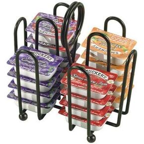 Tablecraft 597CBK Steel Jelly Packet Rack, Black Coated Finish, 2-Inch by 1-1/2-Inch Model: 597CBK (Home & Kitchen)