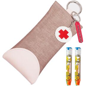 1 Pack Epi Pens Carrying Case, Epi Pen Case for Kids, Epipen Carry Case, EpiPen Carriers, EpiPen Carrier Slim with Clip Epipen Holder Pouch for 2 EpiPen Allergy Medicine Essentials