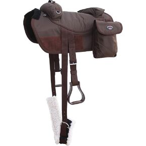 CHALLENGER Horse Western Bareback Saddle Pad Trail w/Pockets Girth Stirrups 39205