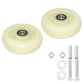 URBEST Push Cart Wheels, Heavy Duty 4 Inch PU Caster Wheels Bearings Repair Kits, Pltae Casters, Shelf Replacement Wheels for Platform Trucks up to 265 Pounds (M:4 Inch,Beige)